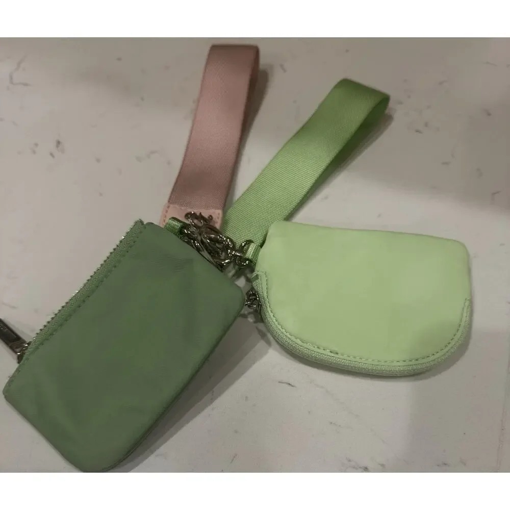 Lululemon Dual Pouch Wristlet Citrus Lime And Green Colorway